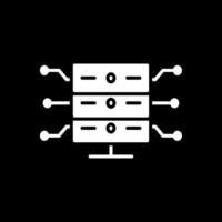 Database Storage Glyph Inverted Icon Design vector