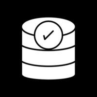 Database Glyph Inverted Icon Design vector