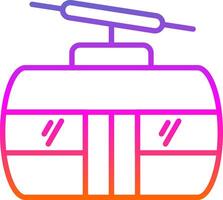 Cableway Line Gradient Icon Design vector