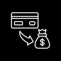 Credit Line Inverted Icon Design vector