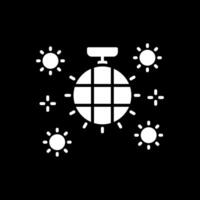 Disco Ball Glyph Inverted Icon Design vector