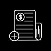 Budget Line Inverted Icon Design vector