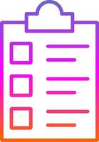 Survey List Line Gradient Icon Design vector