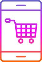 Mobile Commerce Line Gradient Icon Design vector