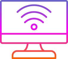 Internet Connection Line Gradient Icon Design vector