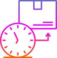 On Time Deliveries Line Gradient Icon Design vector