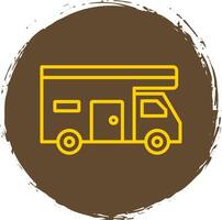 Camper Line Gradient Icon Design vector