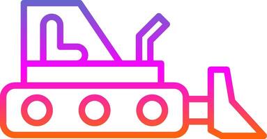 Bulldozer Line Gradient Icon Design vector