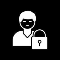 Authorization Manager Glyph Inverted Icon Design vector