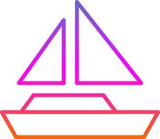 Boat Line Gradient Icon Design vector