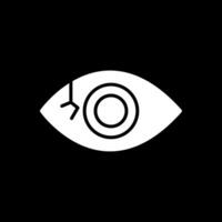 Eyeball Glyph Inverted Icon Design vector