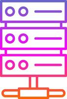 Server Rack Line Gradient Icon Design vector