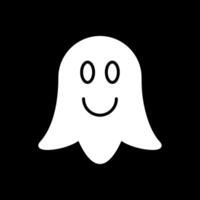 Ghost Glyph Inverted Icon Design vector