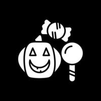 Trick or Treat Glyph Inverted Icon Design vector