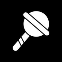 Lollipop Glyph Inverted Icon Design vector