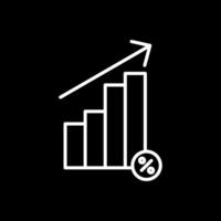 Interest Rate Line Inverted Icon Design vector