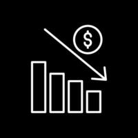 Losses Line Inverted Icon Design vector