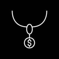 Necklace Line Inverted Icon Design vector