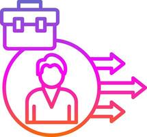 Leadership Approach Line Gradient Icon Design vector