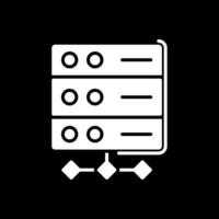 Server Glyph Inverted Icon Design vector