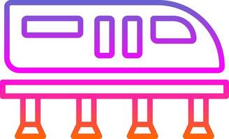 Monorail Line Gradient Icon Design vector