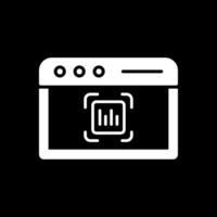 Web page Scan Glyph Inverted Icon Design vector