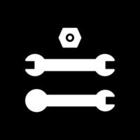 Tools Glyph Inverted Icon Design vector