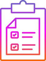 Passed Line Gradient Icon Design vector