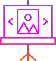 Slideshow Line Gradient Icon Design vector