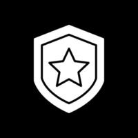 Shield Glyph Inverted Icon Design vector