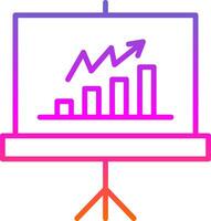 Training Line Gradient Icon Design vector