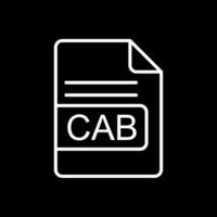 CAB File Format Line Inverted Icon Design vector