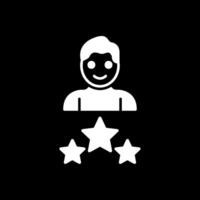 Expert Glyph Inverted Icon Design vector