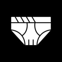 Underwear Glyph Inverted Icon Design vector