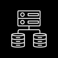 Data Server Line Inverted Icon Design vector