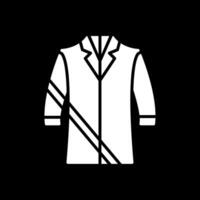 Coat Glyph Inverted Icon Design vector