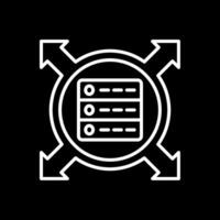 Data Driven Line Inverted Icon Design vector