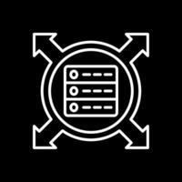 Data Driven Line Inverted Icon Design vector