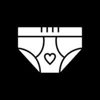 Underwear Glyph Inverted Icon Design vector