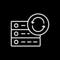 Data Synchronization Line Inverted Icon Design vector