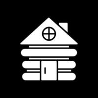 Cabin Glyph Inverted Icon Design vector