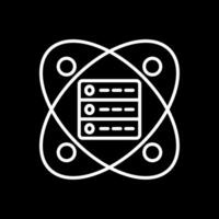 Data Science Line Inverted Icon Design vector