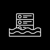 Data Lake Line Inverted Icon Design vector