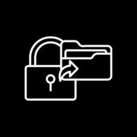 Secure Data Line Inverted Icon Design vector