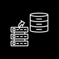 Data Stacks Line Inverted Icon Design vector