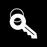 Key Glyph Inverted Icon Design vector