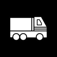 Trailer Glyph Inverted Icon Design vector