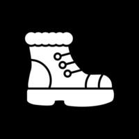 Boot Glyph Inverted Icon Design vector