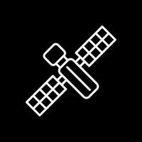 Satelite Line Inverted Icon Design vector