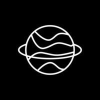 Planet Line Inverted Icon Design vector